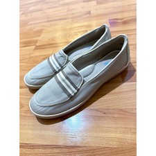 Grasshoppers by Keds Womens 7M Gray Canvas Slip-On Loafers Striped  Sanitized