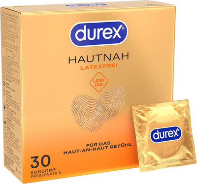 Durex Hautnah Latexfrei Kondome, Real Feel Material, 30 Stück