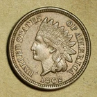 1862 Indian Cent Copper-Nickel Nice Original AU --  No Reserve