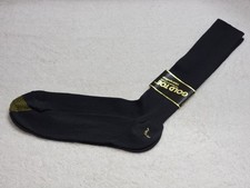 VINTAGE GOLD TOE MEN'S METROPOLITAN NAVY NYLON SOCKS 10.5-13 MID CALF USA MADE