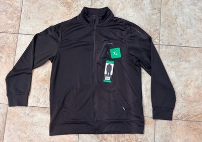Spyder Active Mens XL Black Full Zip Performance Jacket NWT Stretch Athletic