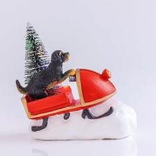 Christmas Village, Dog sled, Battery Powered Luminous LED Suitable for