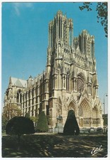 Reims France, Vintage PC, Cathedral of Notre-Dame, 1979