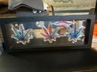 Set Of 3 Colorized Cannabis Leaf  Each 1g  999 Fine Silver In Case And Box