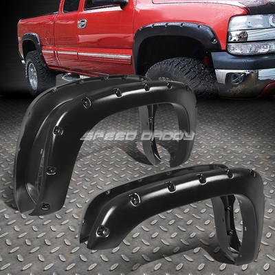 FOR 99-06 SIERRA 78.7''/97.6'' BED 3'' TEXTURED POCKET-RIVETED WHEEL FENDER FLARES