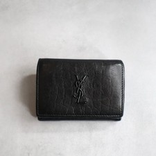 SAINT LAURENT Cassandra Mini Wallet Embossed ...