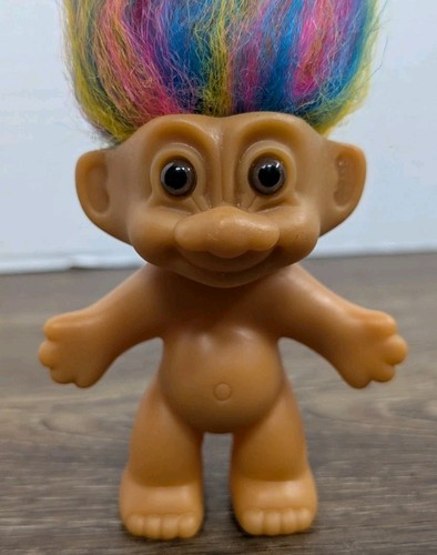 Russ Troll Doll with Rainbow Hair 3" Doll Vintage Toy Figure - Picture 2 of 5