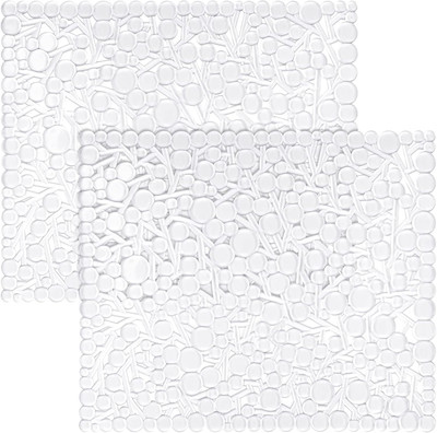 Coopay 2 Pack Kitchen Sink Mat Plastic Protect PVC Clear, as picture 