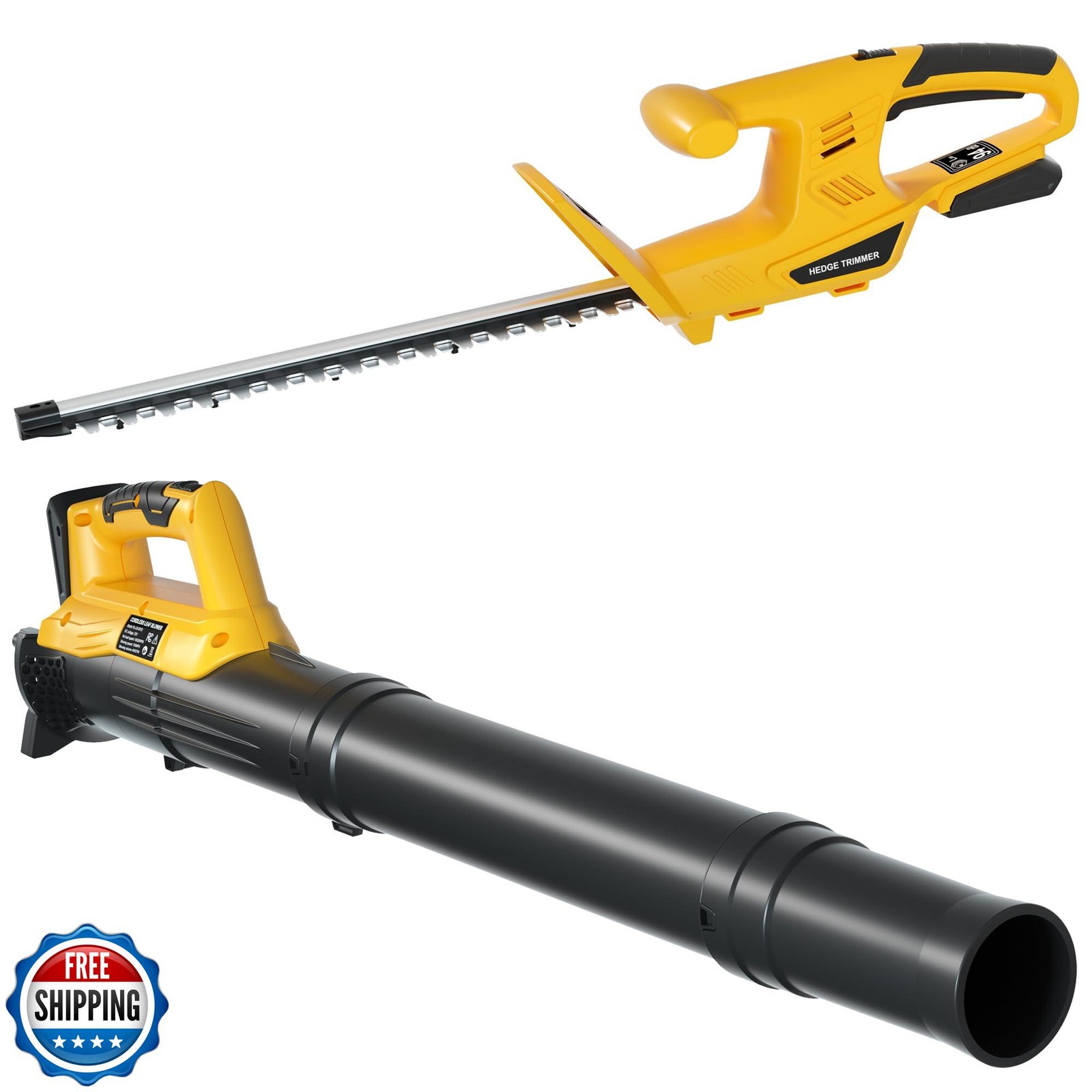 Dewalt-Compatible Cordless Hedge Trimmer and Leaf Blower Combo by Houselife
