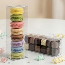 30 Pcs Clear Rectangle Favor Boxes, 8.2x2.75x2.2 Inch Large Transparent Gift ...