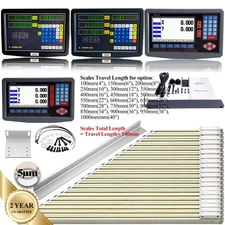 iMeshbean DRO 1um Linear Scale Digital Readout 2/3 Axis to Bridgeport Mill Lathe
