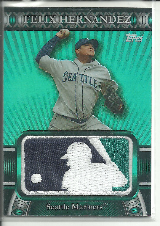 FELIX HERNANDEZ 2010 TOPPS BASEBALL MLB LOGOMAN PATCH SSP #D/50!!!!!!RARE!!!