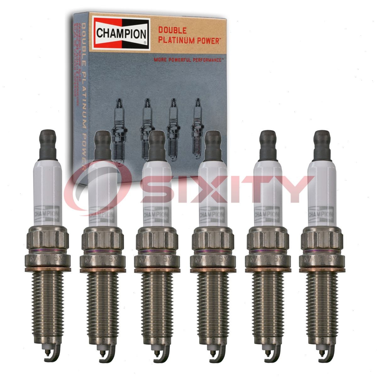 6 pc Champion Double Platinum Spark Plugs for 2009-2010 BMW 535i xDrive 3.0L fk