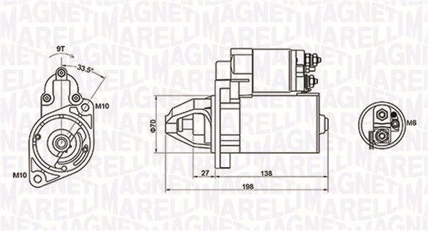 MAGNETI MARELLI-OE 063721283010 Starter for MERCEDES-BENZ