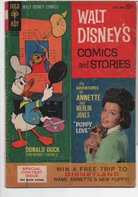 WALT DISNEY'S COMICS AND STORIES #289- ANNETTE FUNICELLO PHOTO COVER - 1964