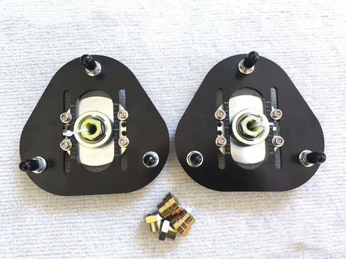 1 Pair Coilover CAMBER PLATE Shock Absorber For Subaru Legacy Impreza Forester - Foto 2 di 2
