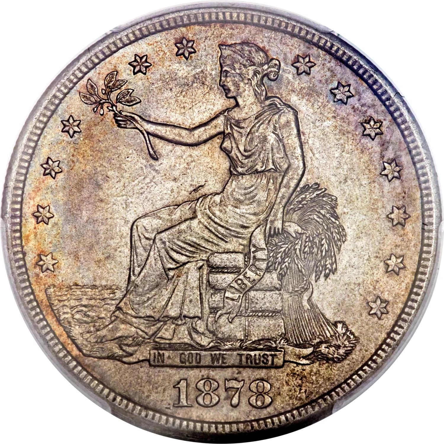 1878-CC T$1 PCGS AU58 Trade Silver Dollar 33397659