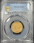 1861-P Liberty Head Gold Half Eagle $5 PCGS XF45 Nice Civil War Date Coin