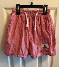 Silly Goose Boys Size 6 Smocked Swim Trunks Sailboat Adjustable Waist Lined