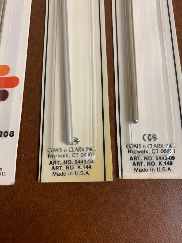 BOYE, Red Heart Lot of 7 Vintage Steel Crochet Hooks Made in USA NEW size 1-10 - Image 4 of 4