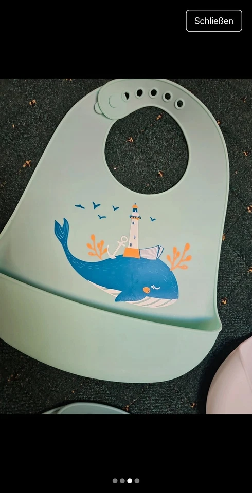 3er Set Baby Silikon Lätzchen Wasserdicht - Bild 3 von 4