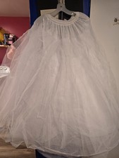 White Tulle Bridal Petticoat Underskirt Crinoline Skirt for Wedding Dress