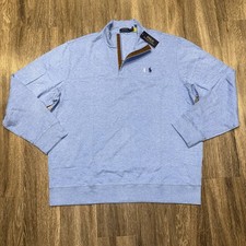 Polo Ralph Lauren Quarter-Zip Pullover Blue Sweater Men's Size XXL 125