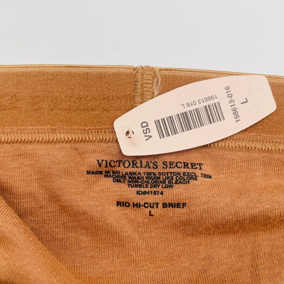 Y2K Винтажные Трусики Victoria's Secret Rio Hi Cut Медные Коричневые Обнаженные Размер Large - Изображение 4 из 4