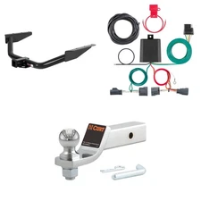 CURT Trailer Hitch Tow Package With 2in Receiver, Wiring, 45295 Ball Mount-13334