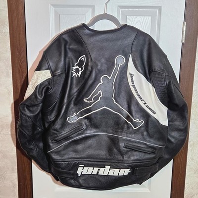 Jacket Motorcycle RARE Joe Rocket Jordan Motorsports Black Leather