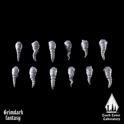 28mm Kitbash Leech Fodder Heads for Turnip, Sludge Grimdark Wargaming
