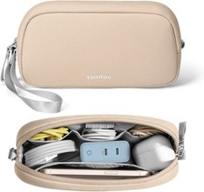 tomtoc Electronics Organizer Travel Case, Water Resistant Small, Natural Sand