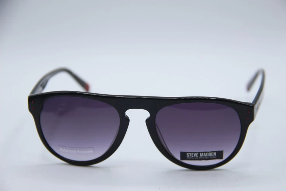 NOVO ÓCULOS DE SOL STEVE MADDEN HUSTTLER PRETO DEGRADÊ AUTÊNTICO 52-20 - Imagem 2 de 4