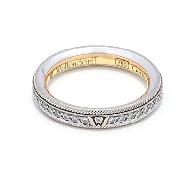 WELLENDORFF RING MEIN HERZ GELBGOLD 18K DREHBAR DIAMANT GR 56 FULL SET LUXUS