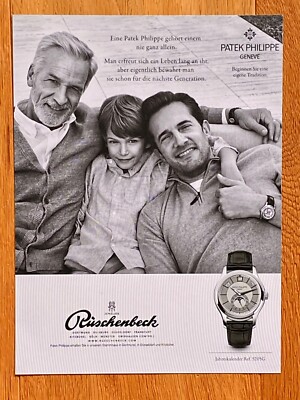 2018 Patek Philippe Jahreskalender Rüschenbeck Werbung Reklame Watch Advert