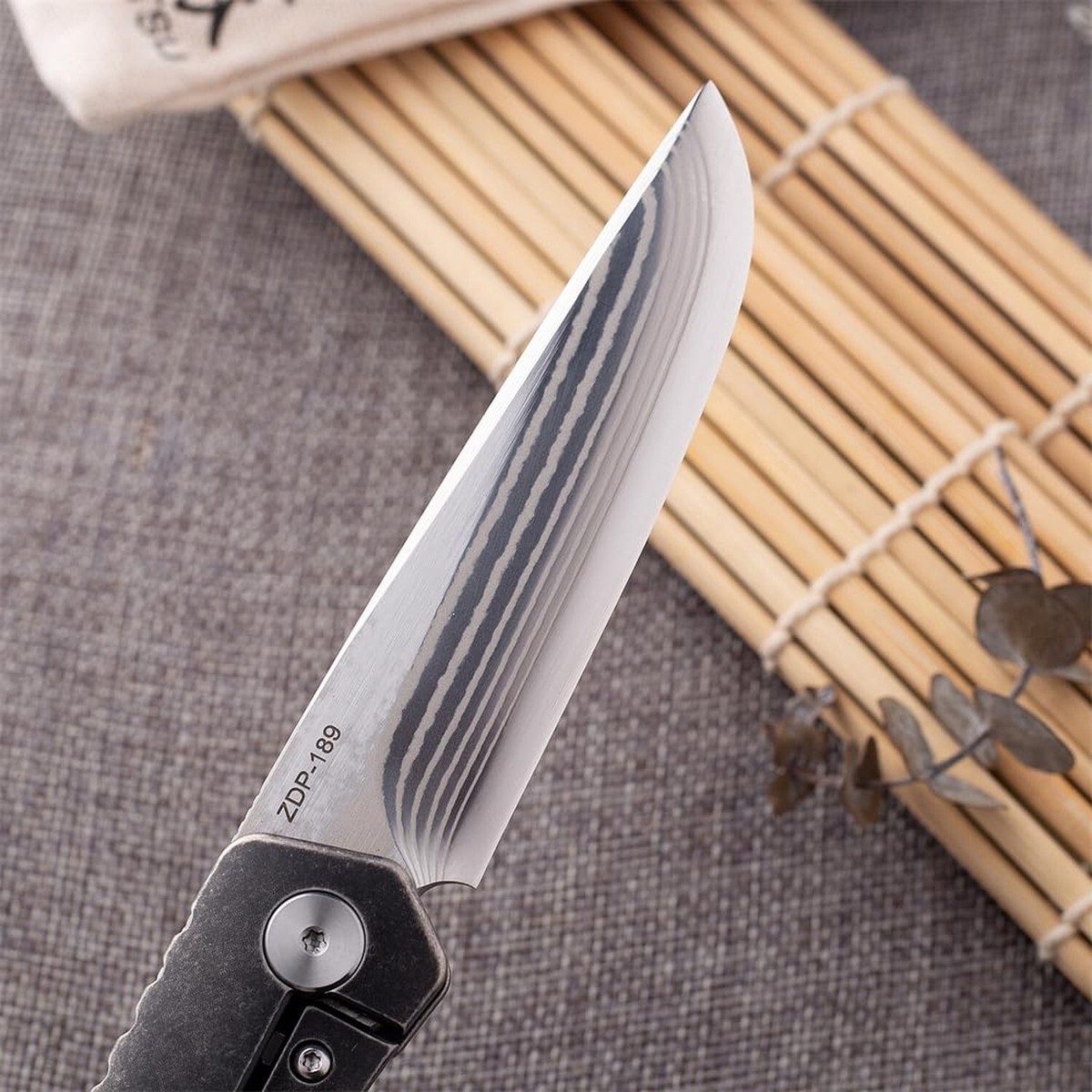 KATSU Folding Pocket Japanese Knife, 17 Layers ZDP-189 Super Steel