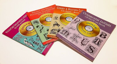 4 DOVER CLIP ART Books CD-ROM | eBay