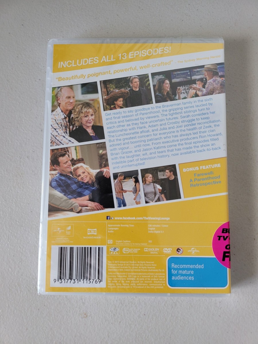 Parenthood Complete Series Season 1-6 DVD Region 2 & 4 PAL