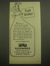 1958 F.A.O. Schwarz Toys Ad - Tall order
