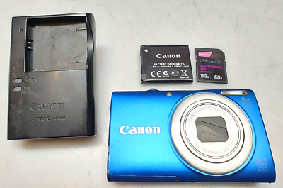 Canon PowerShot A4000 IS 16.0MP Digital Camera - Blue for sale 