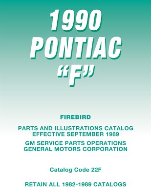 82-92 ポンティアック　パーツ & イラストレーション カタログ　DISK 1982 - 1988 Pontiac Firebird Parts & Illustrations Catalog