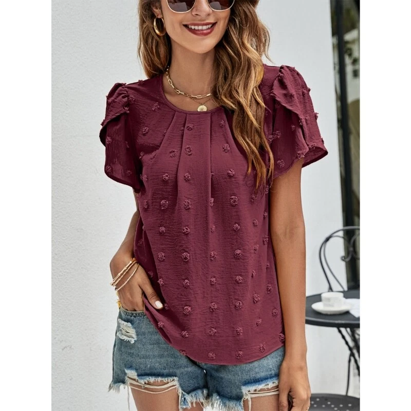 Short sleeve summer blouses sale