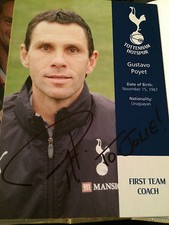 6x4 Hand Signed Photo of Coach Gustavo Poyet  Tottenham Hotspur Sunderland 