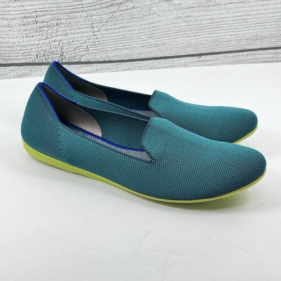 ROTHY'S The Flats Women's Size 9 Round Toe Emerald Green Slip On Ballet Shoes