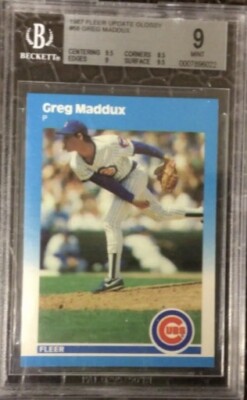 スポーツ選手 87 fleer update greg maddux rc!.! 1987 Fleer Update - Greg Maddux #U-68 Collector's Edition Glossy