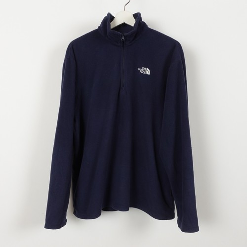 The North Face 1/4 Zip Light Fleece Jacket Mens Large Polartec Blue Micro D