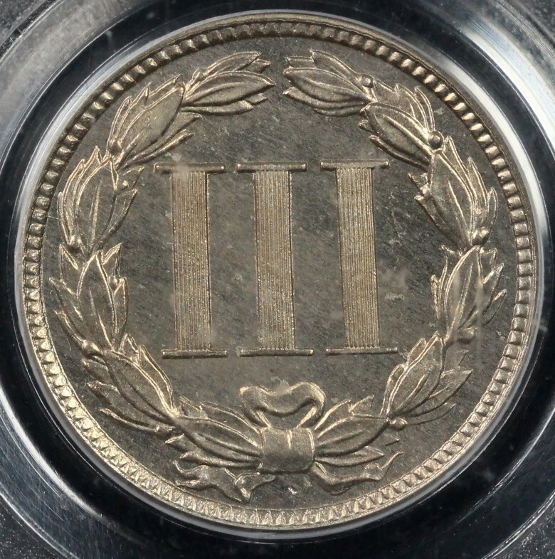 1882 3cn Proof Three Cent Nickel PCGS PR 64 - Image 2 of 4
