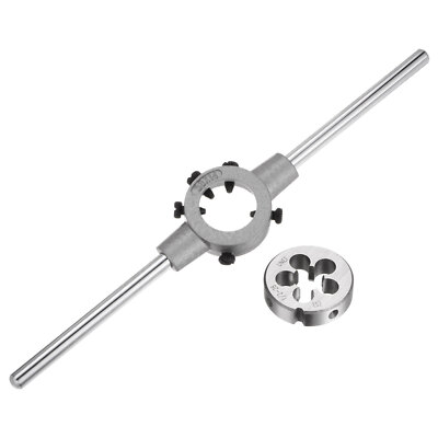 Die Stock Handle Wrench Set 1/2-28 UNEF Round Die and 38mm Die Holder M12-M14