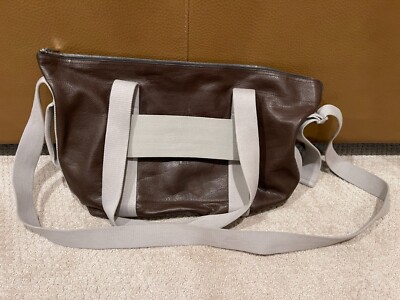 【Rick Owens】ブラウン Hollywood Trolley トートバッグ Rick Owens Brown Hollywood Trolley Tote Leather Bag FW23