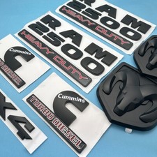 For 2013-2018 2500 Heavy Duty 4x4 Cummins Turbo Diesel Emblems Matte Black